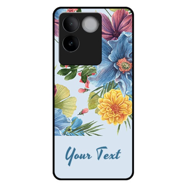 iQOO Z7 Pro 5G Custom Glass Phone Case - Stunning Watercolored Flowers Painting Design iQOO Z7 Pro 5G Custom Glass Phone Case - Stunning Watercolored Flowers Painting Design
