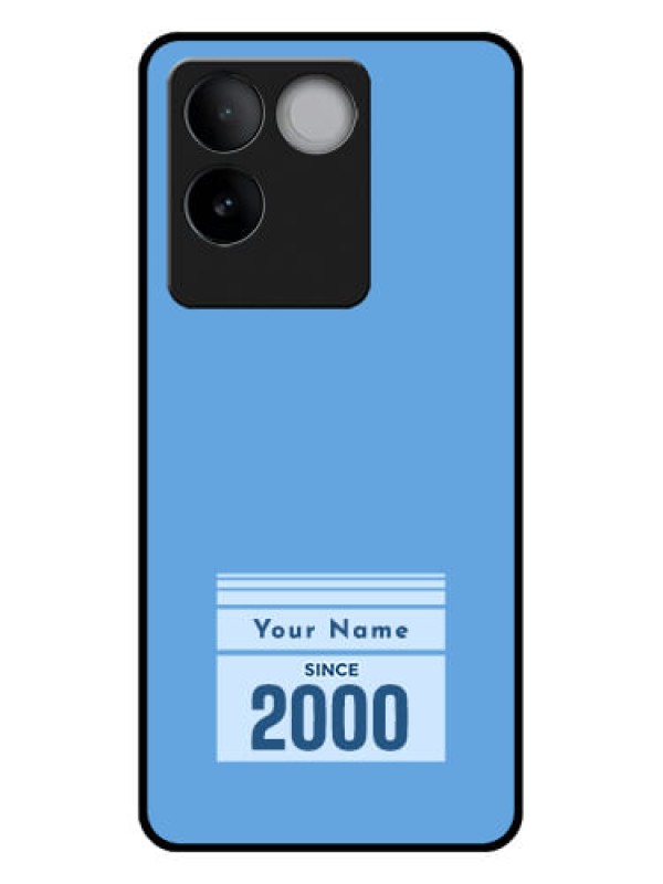 Custom iQOO Z7 Pro 5G Custom Glass Phone Case - Custom Year Of Birth Design