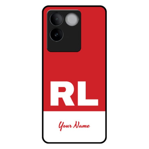 iQOO Z7 Pro 5G Custom Glass Phone Case - Dual Tone Custom Text Design