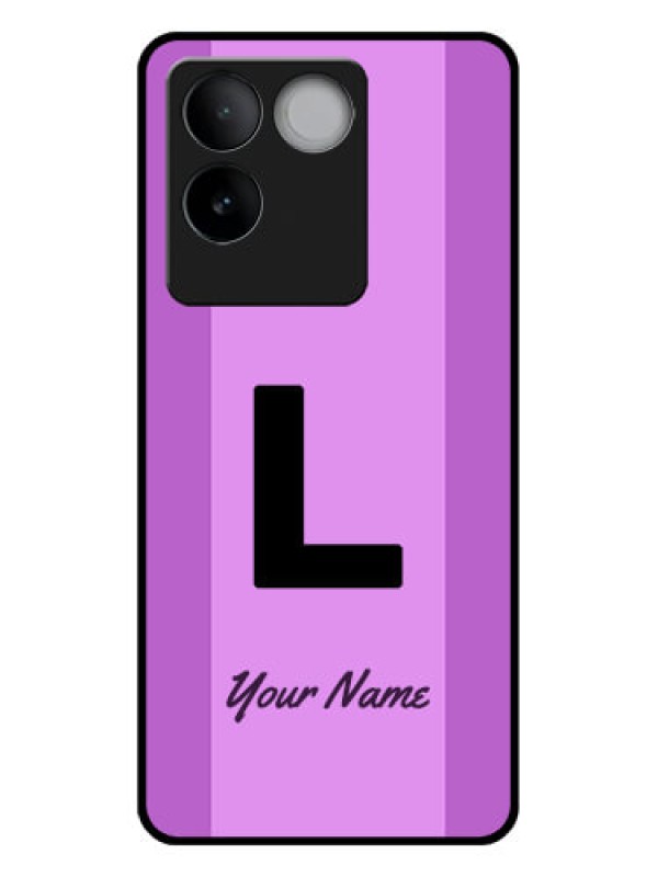 Custom iQOO Z7 Pro 5G Custom Glass Phone Case - Tricolor Custom Text Design