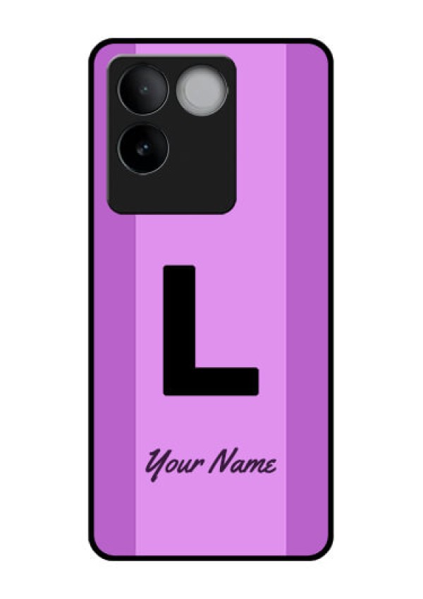 iQOO Z7 Pro 5G Custom Glass Phone Case - Tricolor Custom Text Design