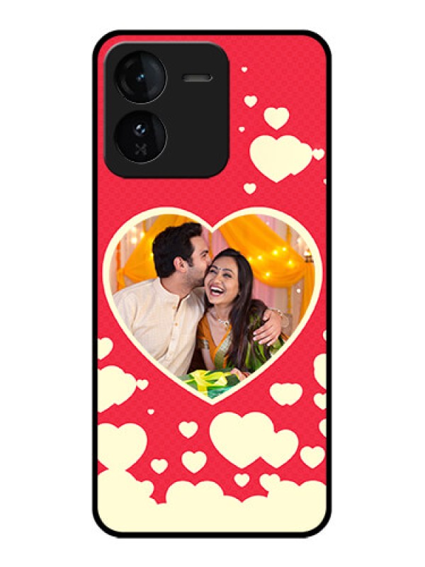 Custom iQOO Z9 5G Custom Glass Phone CaseLove Symbols Phone Cover Design