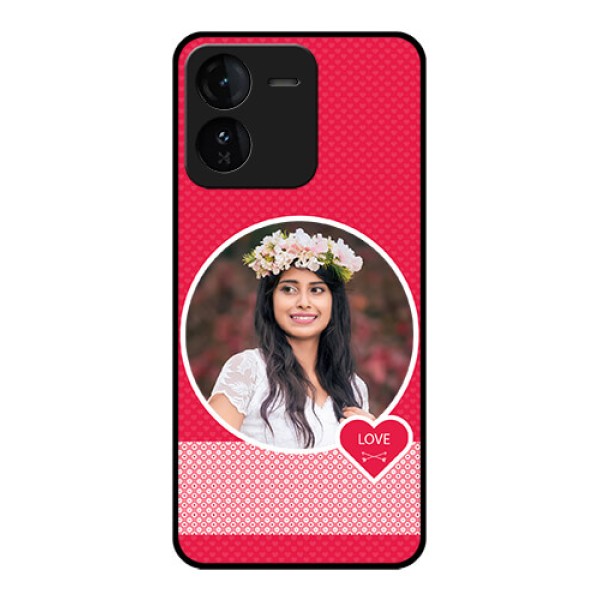 iQOO Z9 5G Custom Glass Phone CasePink Color Pattern Design iQOO Z9 5G Custom Glass Phone CasePink Color Pattern Design