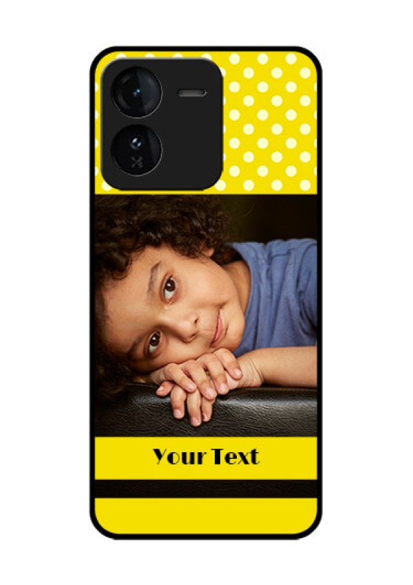 iQOO Z9 5G Custom Glass Phone CaseBright Yellow Case Design