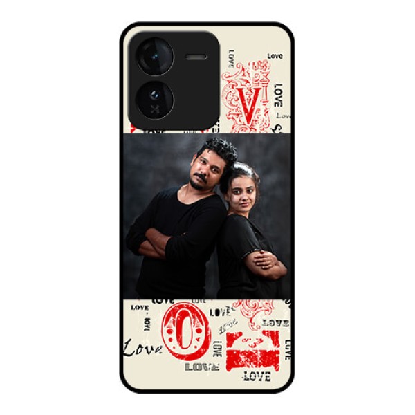 iQOO Z9 5G Custom Glass Phone CaseTrendy Love Design Case