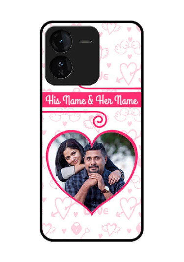 iQOO Z9 5G Custom Glass Phone CaseHeart Shape Love Design