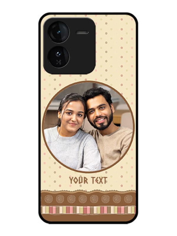 Custom iQOO Z9 5G Custom Glass Phone CaseBrown Dotted Mobile Case Design