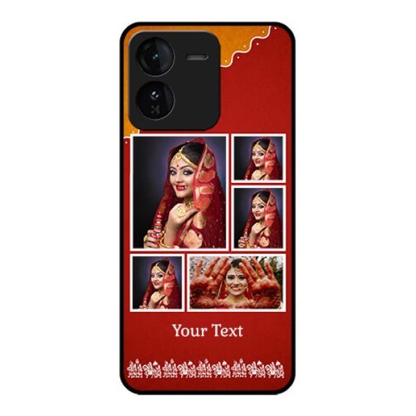 iQOO Z9 5G Custom Glass Phone CaseWedding Pic Upload Design