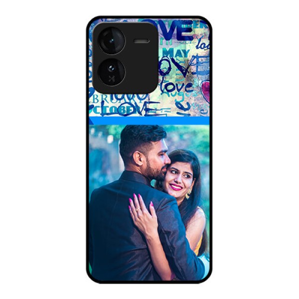 iQOO Z9 5G Custom Glass Phone CaseColorful Love Design