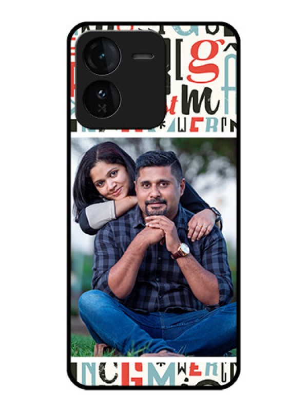 Custom iQOO Z9 5G Custom Glass Phone CaseAlphabet Design