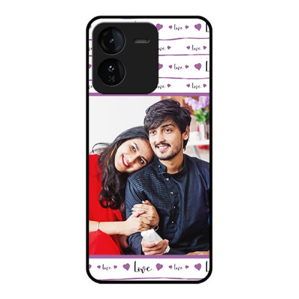 iQOO Z9 5G Custom Glass Phone CaseCouples Heart Design