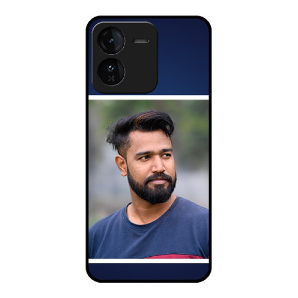 iQOO Z9 5G Custom Glass Phone CaseSimple Royal Blue Design iQOO Z9 5G Custom Glass Phone CaseSimple Royal Blue Design