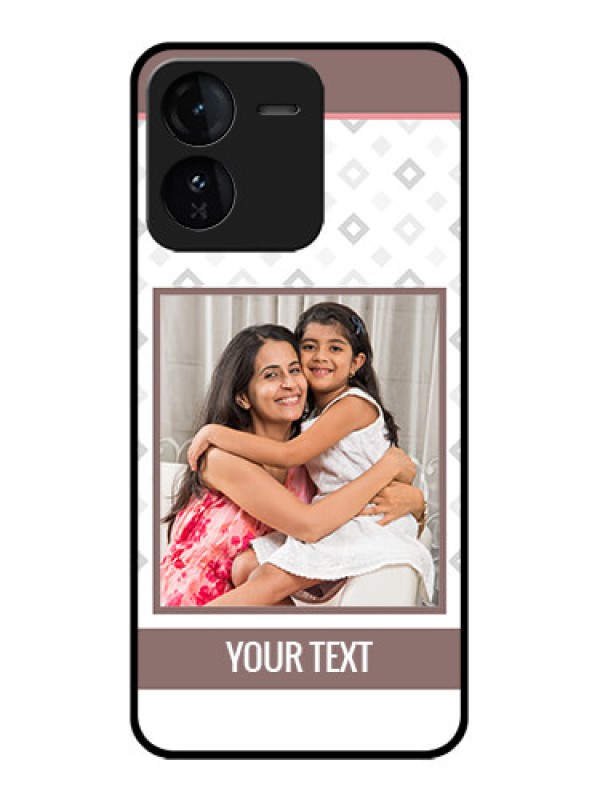 Custom iQOO Z9 5G Custom Glass Phone CaseSimple Diamond Design