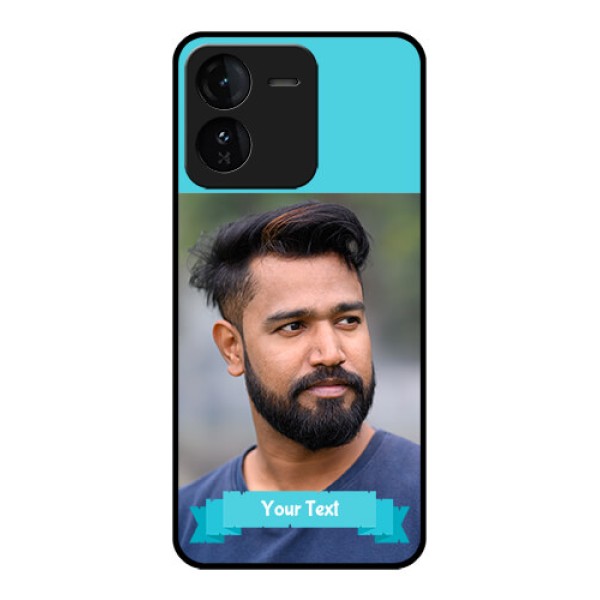 iQOO Z9 5G Custom Glass Phone CaseBlue Color Design