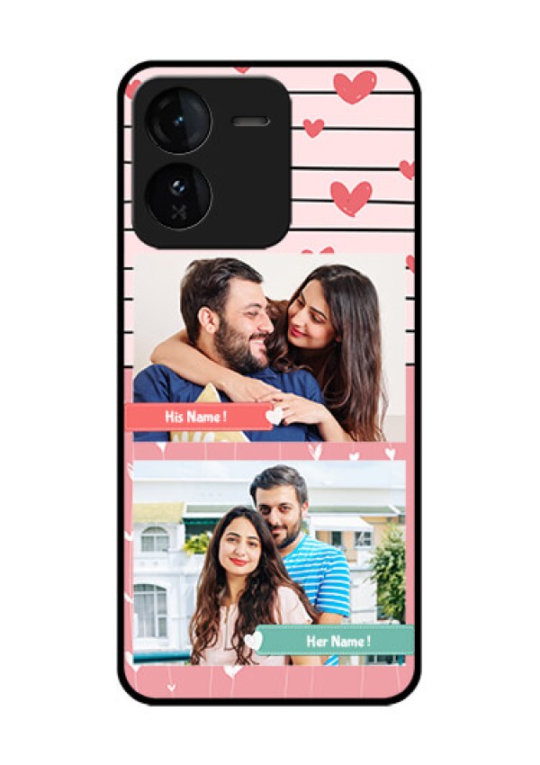 iQOO Z9 5G Custom Glass Phone CasePhoto With Heart Design