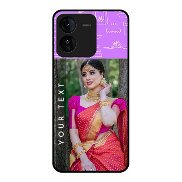 iQOO Z9 5G Custom Glass Phone CaseBirthday Icons Design