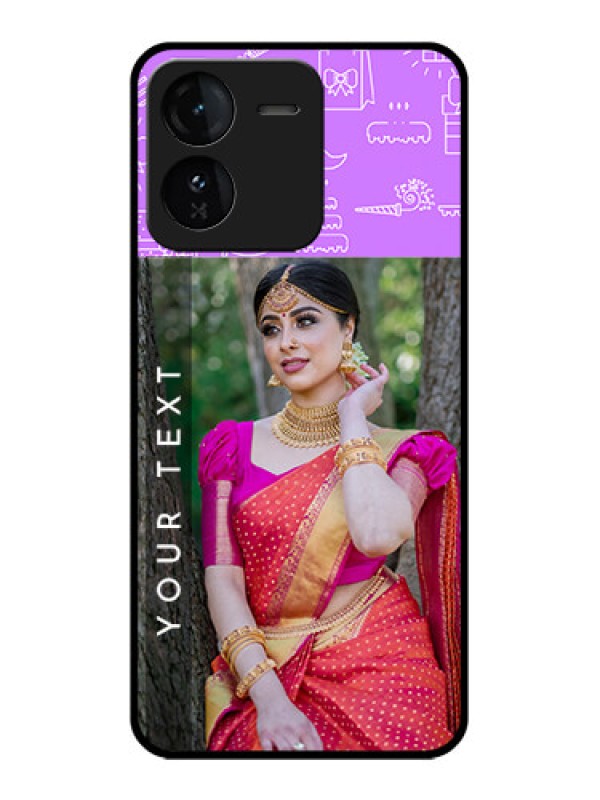 Custom iQOO Z9 5G Custom Glass Phone CaseBirthday Icons Design