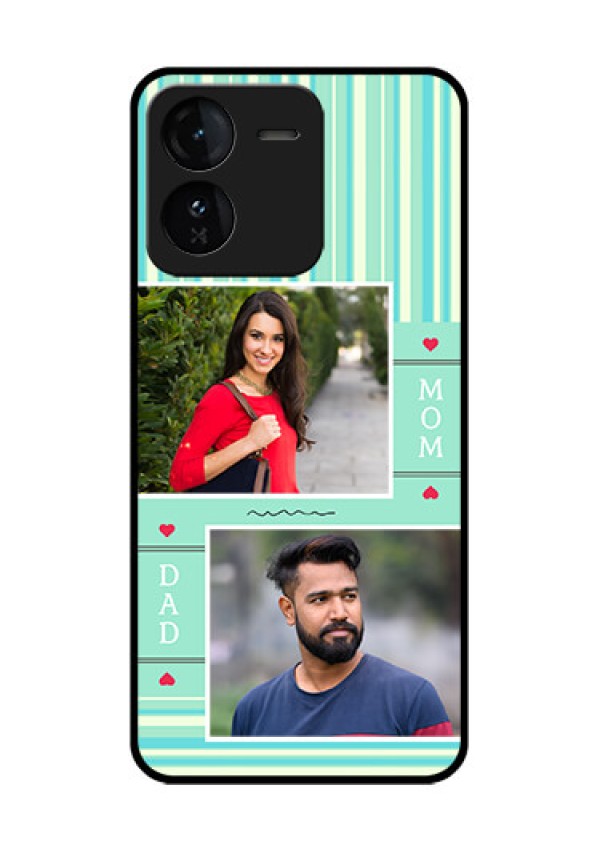 iQOO Z9 5G Custom Glass Phone CaseMom and Dad Pic Design