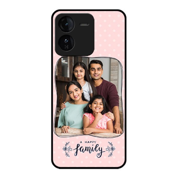 iQOO Z9 5G Custom Glass Phone CaseFamily With Dots Design
