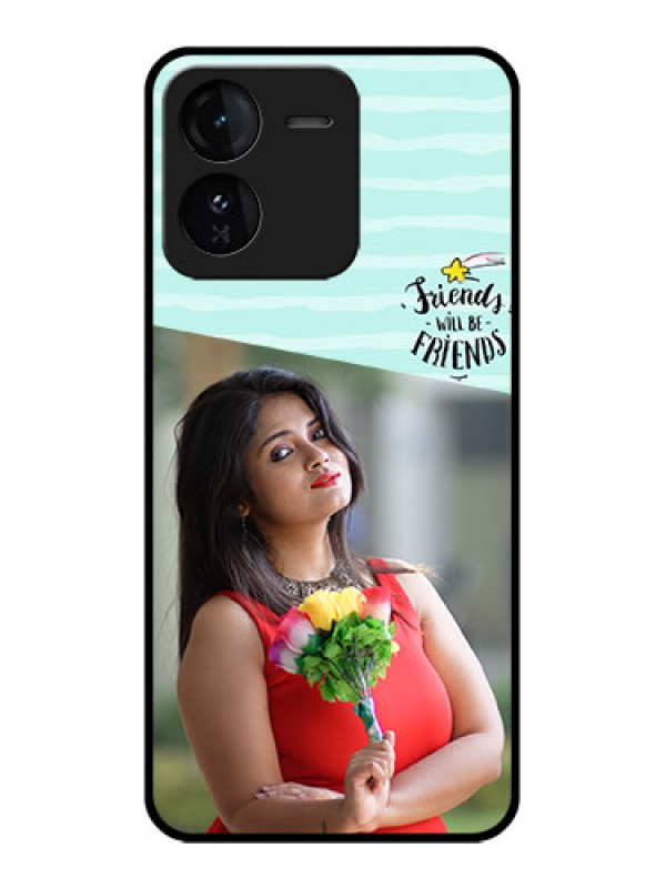 Custom iQOO Z9 5G Custom Glass Phone CaseFriends Picture Icon Design