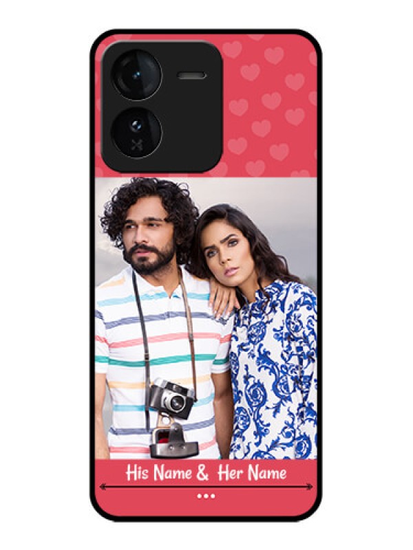 Custom iQOO Z9 5G Custom Glass Phone CaseSimple Love Design