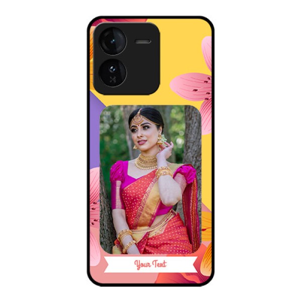 iQOO Z9 5G Custom Glass Phone Case3 Image With Vintage Floral Design iQOO Z9 5G Custom Glass Phone Case3 Image With Vintage Floral Design