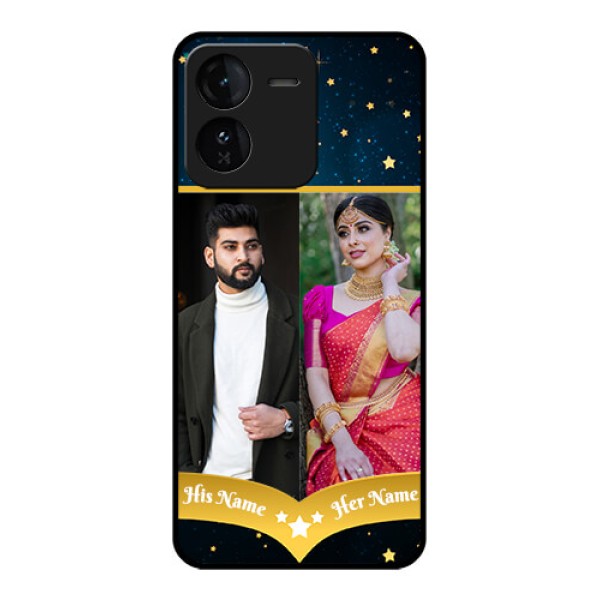 iQOO Z9 5G Custom Glass Phone CaseGalaxy Stars Backdrop Design
