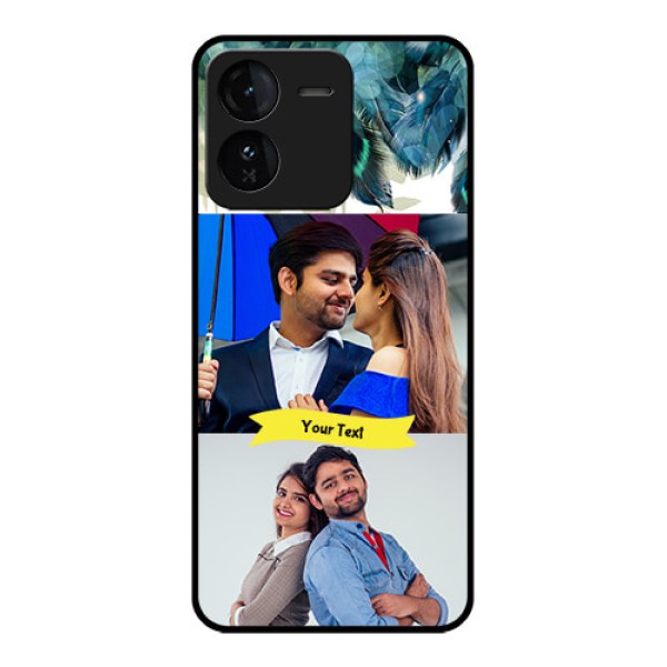 iQOO Z9 5G Custom Glass Phone CaseImage With Boho Peacock Feather Design