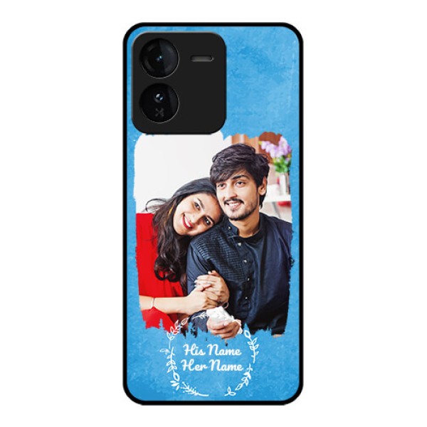 iQOO Z9 5G Custom Glass Phone Case - Blue Color Vintage Design iQOO Z9 5G Custom Glass Phone Case - Blue Color Vintage Design