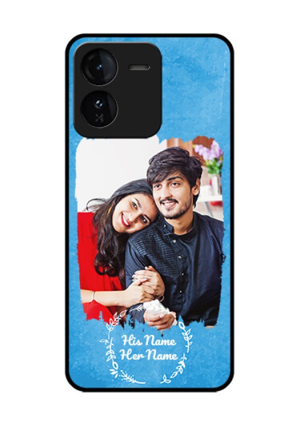 iQOO Z9 5G Custom Glass Phone Case - Blue Color Vintage Design