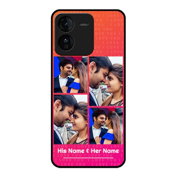 iQOO Z9 5G Custom Glass Phone CaseI Love You Pink Design iQOO Z9 5G Custom Glass Phone CaseI Love You Pink Design