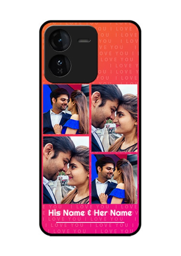 iQOO Z9 5G Custom Glass Phone CaseI Love You Pink Design