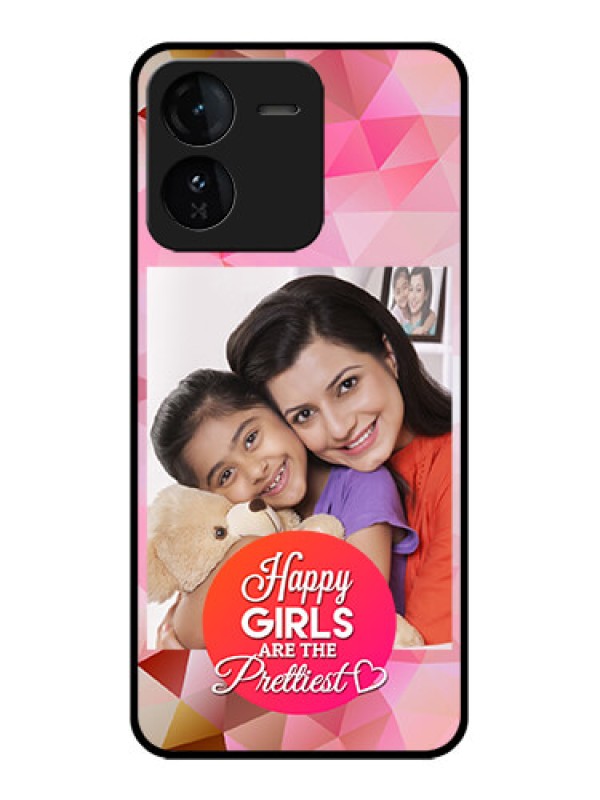 Custom iQOO Z9 5G Custom Glass Phone CaseAbstract Triangle Design