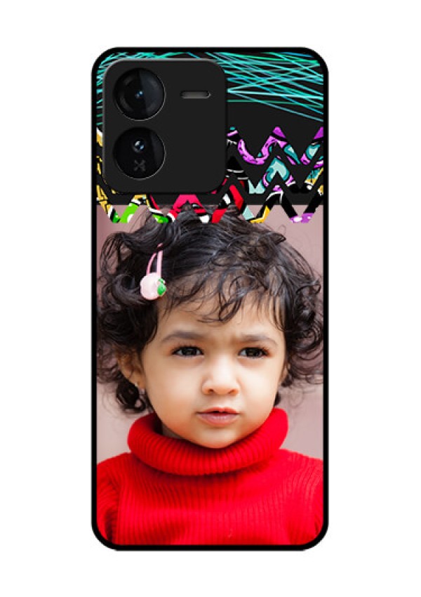 iQOO Z9 5G Custom Glass Phone CaseNeon Abstract Design
