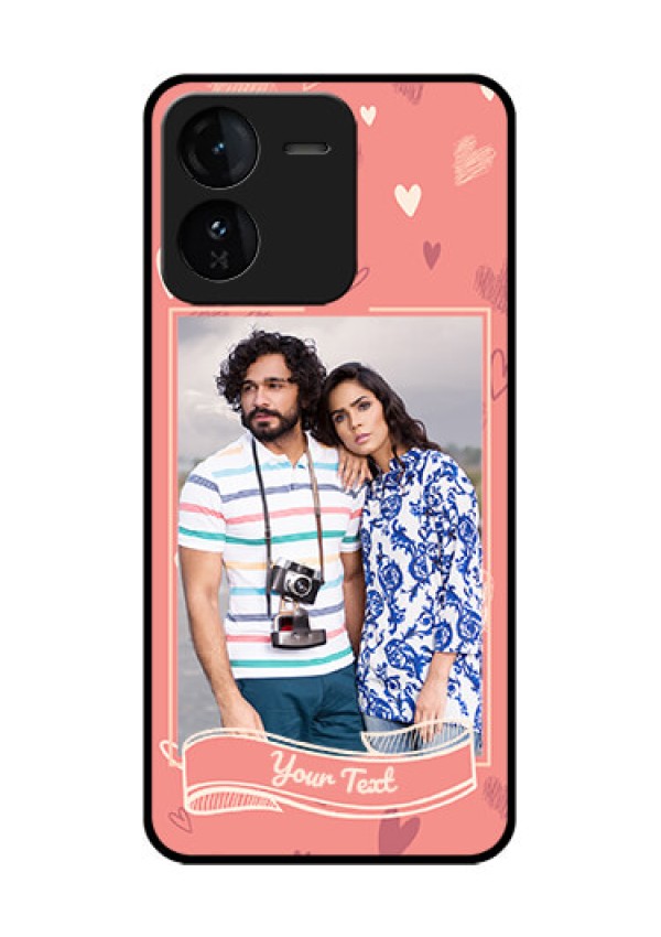 iQOO Z9 5G Custom Glass Phone CaseLove Doodle Art Design