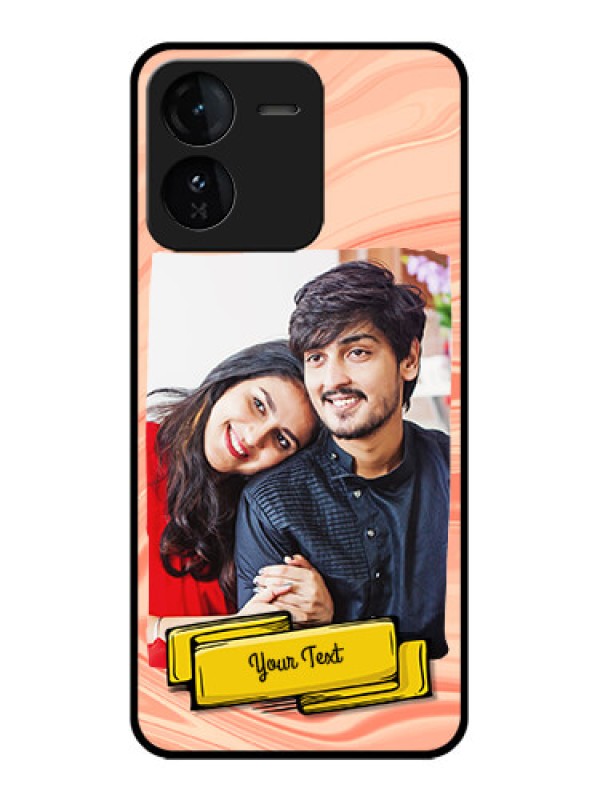 Custom iQOO Z9 5G Custom Glass Phone CaseMarble Texture Design