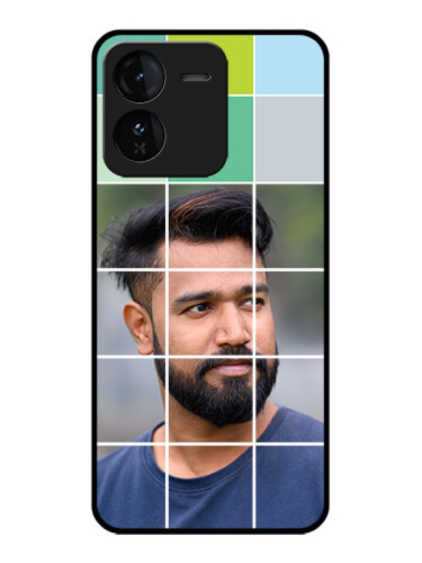 Custom iQOO Z9 5G Custom Glass Phone CaseWith White Box Pattern