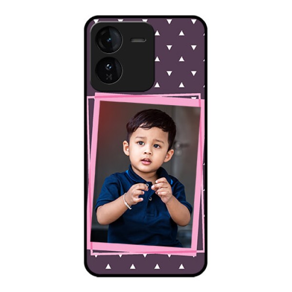 iQOO Z9 5G Custom Glass Phone CaseTriangle Pattern Dotted Design iQOO Z9 5G Custom Glass Phone CaseTriangle Pattern Dotted Design