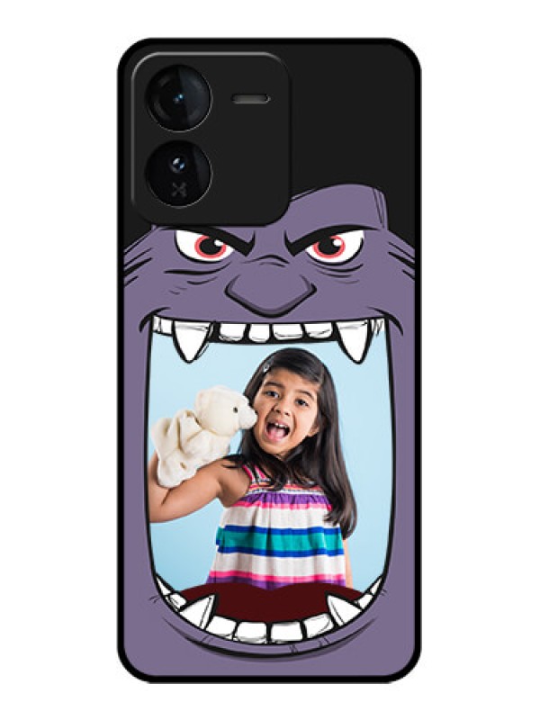 Custom iQOO Z9 5G Custom Glass Phone CaseAngry Monster Design
