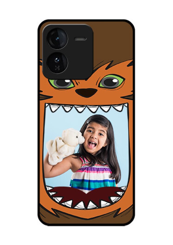 iQOO Z9 5G Custom Glass Phone CaseOwl Monster Back Case Design