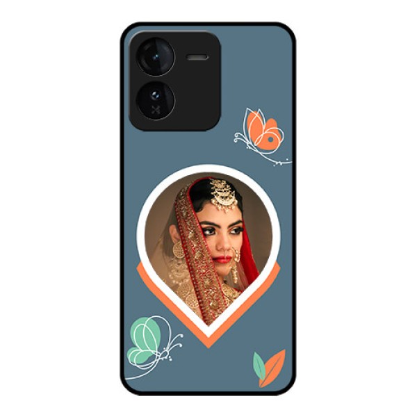 iQOO Z9 5G Custom Glass Phone CaseDroplet Butterflies Design