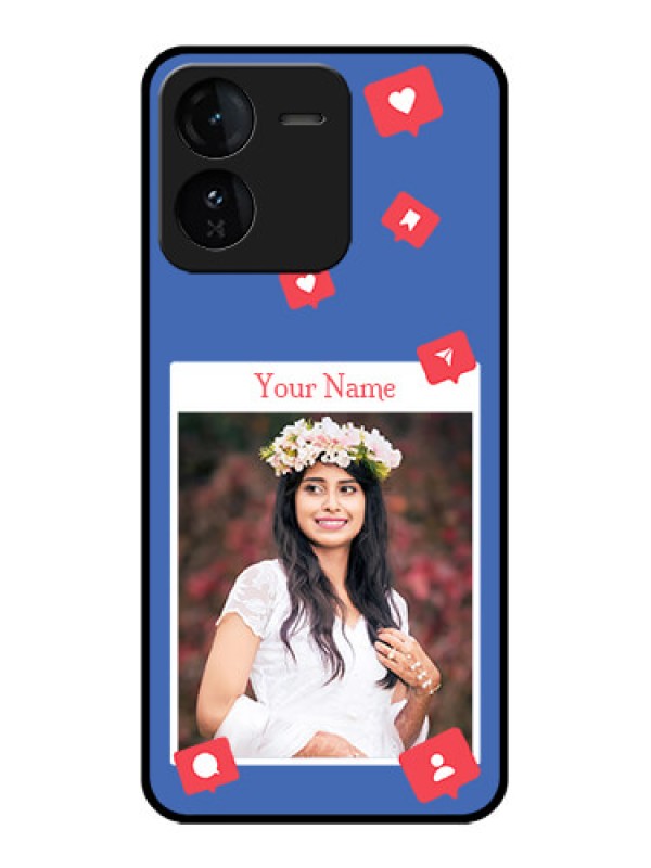 Custom iQOO Z9 5G Custom Glass Phone CaseLike Share And Comment Design