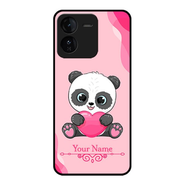 iQOO Z9 5G Custom Glass Phone CaseCute Panda Design