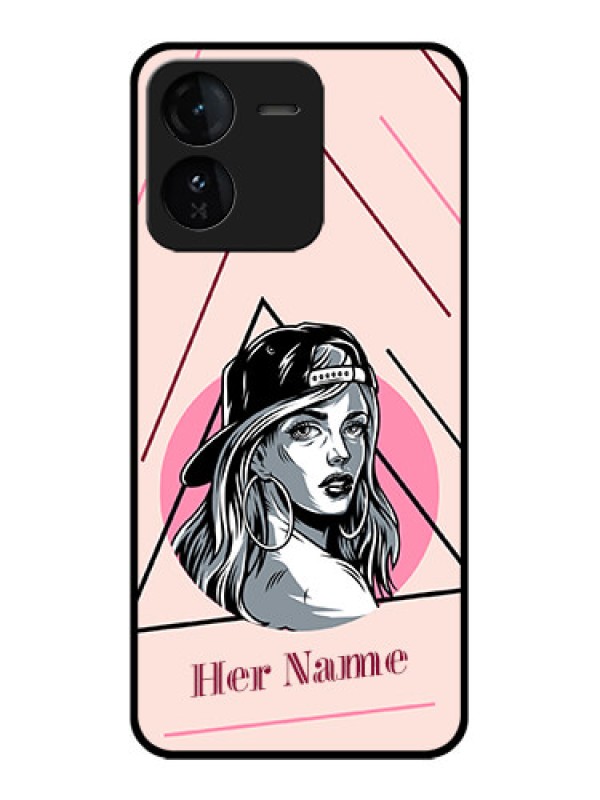 Custom iQOO Z9 5G Custom Glass Phone CaseRockstar Girl Design