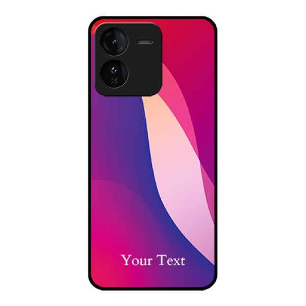 iQOO Z9 5G Custom Glass Phone CaseDigital Abstract Overlap Design