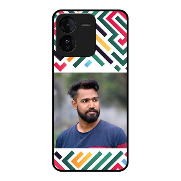 iQOO Z9 5G Custom Glass Phone CaseColorful Maze Pattern Design iQOO Z9 5G Custom Glass Phone CaseColorful Maze Pattern Design