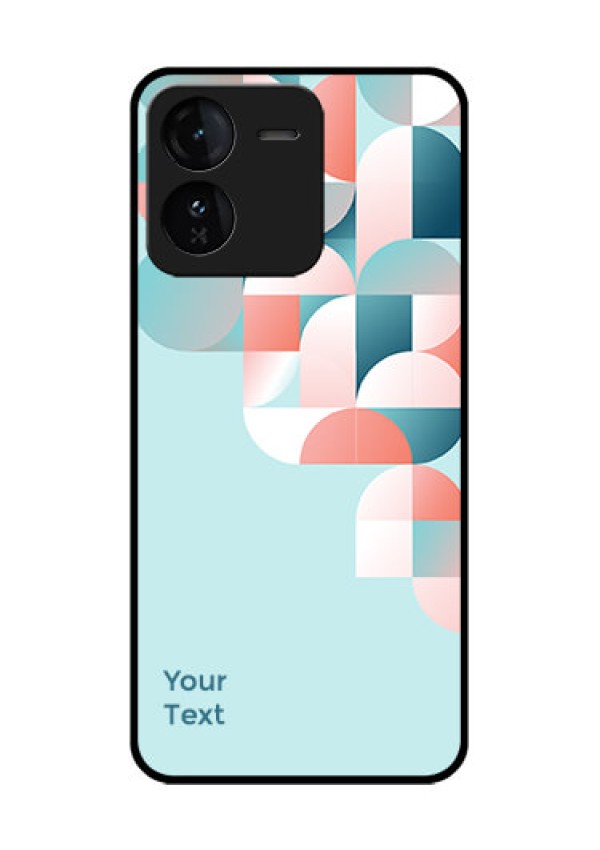 iQOO Z9 5G Custom Glass Phone CaseStylish Semi - Circle Pattern Design