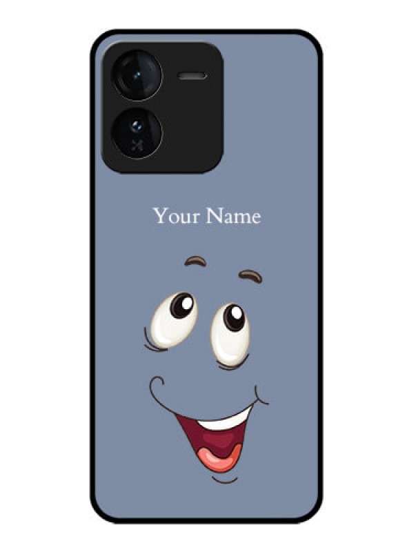 Custom iQOO Z9 5G Custom Glass Phone CaseLaughing Cartoon Face Design