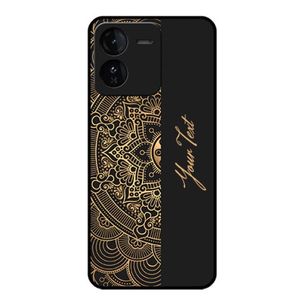 iQOO Z9 5G Custom Glass Phone CaseMandala Art With Custom Text Design