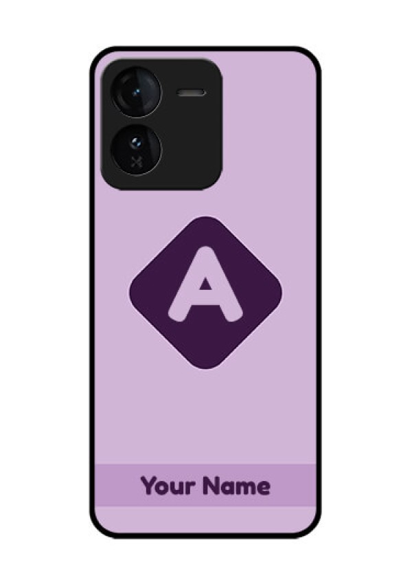 iQOO Z9 5G Custom Glass Phone CaseCustom Letter In Curved Badge Design